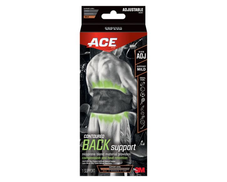 ACE™ Contoured Back Support, 902001, Adjustable