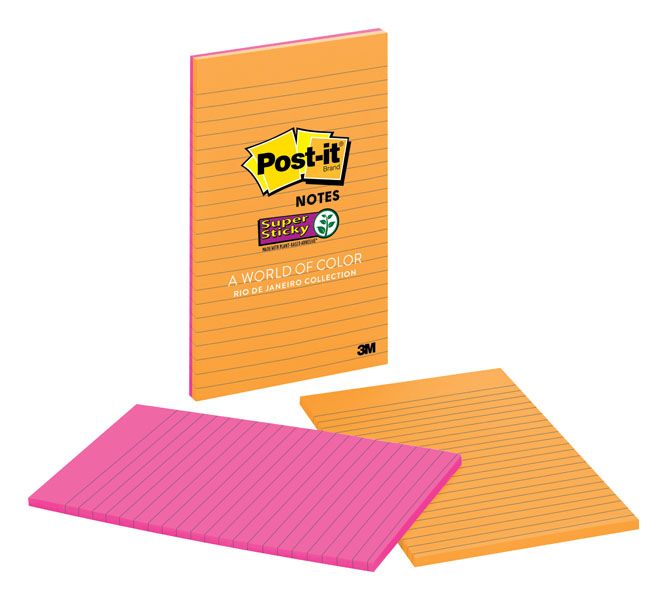 Post-it® Super Sticky Notes 5845-SSUC, 5 in x 8 in (127 mm x 203