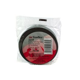 3M Temflex Rubber Splicing Tape 2155, 3/4 in x 22 ft, Black