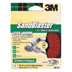 3M™ SandBlaster™ Right Angle Grinder Multi-Layer Disc 36g 4 1/2 in 9678 36g 4 1/2 in