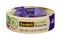 Scotch® Greener Masking Tape for Basic Painting 2025-36C, 1.41 in x 60.1 yd (36 mm x 55 m)