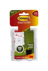 Command™ Sawtooth Picture Hangers, Value Pack 3 hangers, 6 strips, 17042-ES