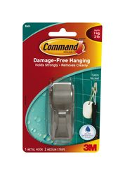 Command™ Modern Reflections Medium Hook with Water-Resistant Strips MR02-SN-BES