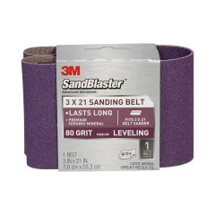 3M™ SandBlaster™ Sanding Belts 9192NA 3 in x 21 in