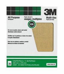 3M™ Pro-Pak™ Aluminum Oxide Sheets for Paint and Rust Removal, 9 in x 11 in, 220 grit, Open Stock