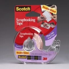 Scotch® Double Sided Photo and Document Tape 002, 1/2 in x 300 in