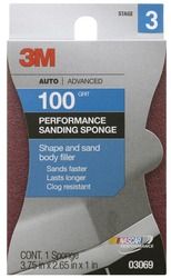 3M™ Large Area Sanding Sponge DSMC/F-12, 4.875 in x 2.875 in x 1, Medium/Coarse