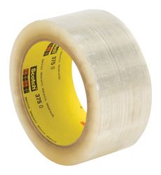 Scotch® Box Sealing Tape 375, Clear, 48 mm x 50 m, 36 per case,
Individually Wrapped Conveniently Packaged