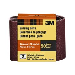 3M™ Sanding Belt, 9262NA-2, 3 in x 18 in, Coarse, 50 grit, 2-pack