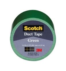 Scotch® Green Duct Tape 1005-GRN-IP 1.5 in x 5 yd (38.1 mm x 4.57 m) 6 rls/inner, 72 rls/cs