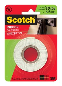 Scotch(R) Indoor Mounting Tape 114DC, 1 in x 50 in (25,4 mm x 1,27 m)
