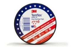 3M™ Temflex™ Vinyl Electrical Tape 1776, 3/4 in x ?60 ft, 1-1/2 in Core,
Black, 1 roll/carton, 100 rolls/Case