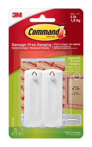 Command™ Sawtooth Picture Hangers, 2 hangers, 4 strips 17040-2ES