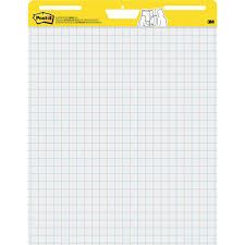 Post-it® Self-Stick Easel Pad 560SS, 25 in x 30 in, White Paper w/Faint Blue Grid Lines