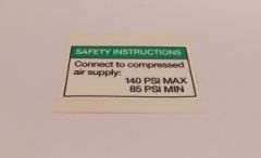 3M(TM) Label - Air Supply 85Psi, 78-8095-1140-1