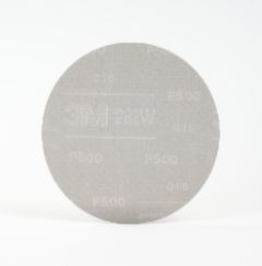 3M™ Wetordry™ Cloth Disc 281W, 8 in x NH, P500, 50 per inner, 250 per
case