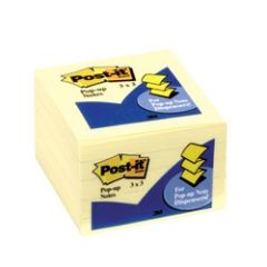 Post-it® Pop-up Notes 3301-5YW, 3 in x 3 in Canary Yellow