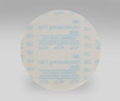 3M™ Hookit™ Microfinishing Film Disc 268L, 40 Mic, Type D, Blue, 3 in x
7/8 in, Die 300M, 100 per inner, 1000 per case