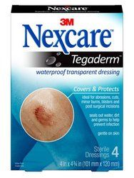 Nexcare™ Tegaderm™ Transparent Dressing H1626, 4 in x 4 3/4 in, (10 cm x 12 cm)