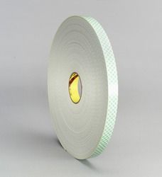 3M™ Double Coated Urethane Foam Tape 4008, Off White, 3/4 in x 36 yd,
125 mil, 12 rolls per case