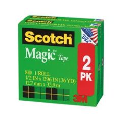 Scotch® Magic™ Transparent Tape, 810H2 1/2 in x 1296 in