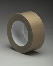 3M™ PTFE Glass Cloth Tape 5453, Brown, 2 in x 36 yd, 8.2 mil, 6 rolls
per case, Boxed