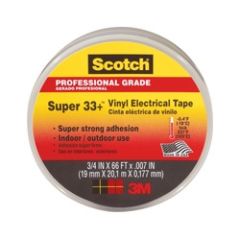 Scotch® Super 33+ Vinyl Electrical Tape 6132-BA-10, 3/4 in x 66 ft x 0.007 in (19 mm x 20, 1 m x 0.177 mm)