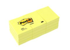 Post-it® Notes 653, 1 3/8 in x 1 7/8 in, Canary Yellow