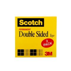 Scotch® Double Sided Tape 665-2PK, 1/2 in x 900 in, 2pk