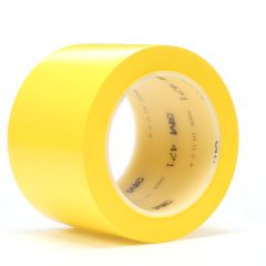 3M™ Vinyl Tape 471 Yellow, 2 in x 36 yd 5.2 mil, 24 per case Bulk