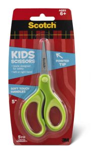 Scotch™ Kids 5 inch Scissors 1442P, Soft Grip, Pointed, 6+