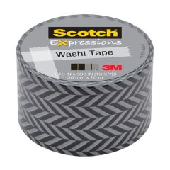 Scotch® Expressions Washi Tape C314-P2, 1.18 in x 393 in (30 mm x 10 m) Zig Zag