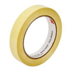 3M™ Polyester Film Electrical Tape 56, a 2.2-mil tape, 1/4 in x 72 yds, yellow, 3-in plastic core, Bulk (SLP)