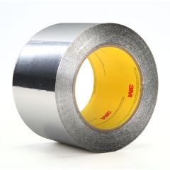 3M™ Aluminum Foil Tape 431, Silver, 102 mm x 275 m, 3 rolls per case
