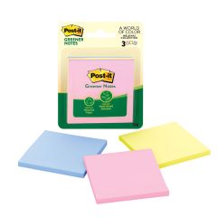 Post-it® Greener Notes 5301RP, 3 in x 3 in (76 mm x 76 mm) Helsinki Collection