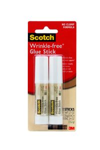 Scotch® Wrinkle Free Glue Stick, 6008WF-2, .27 oz, 2-Pack