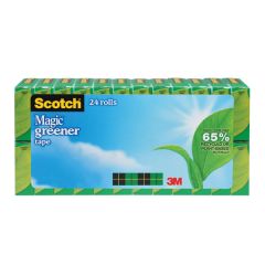 Scotch® Magic™ Greener Tape 812-24P, 3/4 in x 900 in (19 mm x 22,8) 24 Pack