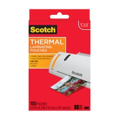 Scotch™ Thermal Pouches TP5900-100, for 4"x6" Photos 100 CT