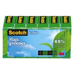 Scotch® Magic™ Greener Tape 812-6P, 6 pack, 3/4 in x 900 in (19 mm x 22,8 m)