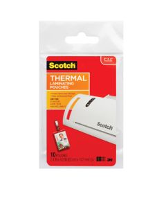 Scotch™ Thermal Pouches TP5852-10, 2-15/16 in x 4-1/16 in ID badge with clip