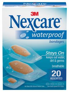 Nexcare™ Waterproof Bandages 588-20PB, Assorted 20 ct