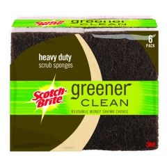 Scotch-Brite® Greener Clean Heavy Duty Scrub Sponge 87036, 6/6