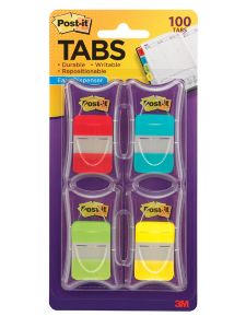 Post-it® Tabs 686-RALY, 1 in. x 1.5 in. (25,4 mm x 38,1 mm)