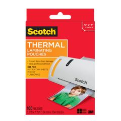 Scotch™ Thermal Pouches TP5903-100, for 5"x7" Photos 100 CT