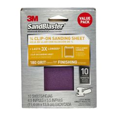 3M™ SandBlaster™ Palm Sander Sheets 99662SB-ES, 4.5 in x 5.5 in, 180 grit, 10/pk