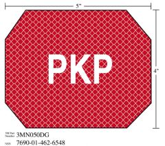 3M™ Diamond Grade™ Damage Control Sign 3MN050DG "PKP", 5 in x 4 in, 10 per pkg