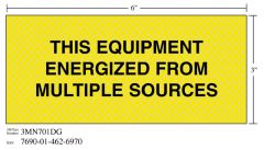 3M™ Diamond Grade™ Electrical Sign 3MN701DG "THIS…SOURCE", 7 in x 3 in, 10 per pkg