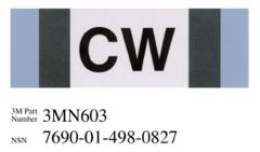 3M™ Diamond Grade™ Damage Control Pipe Sign 3MN603DG "CW", 6 in x 2 in, 50 per pkg