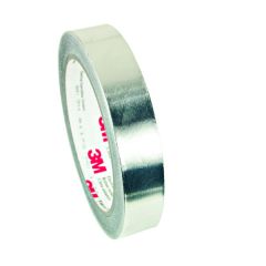 3M™ Embossed Aluminum EMI Shielding Tape 1267, 1 in x 18 yd (25.40 mm x 16.5 m), 9 per case