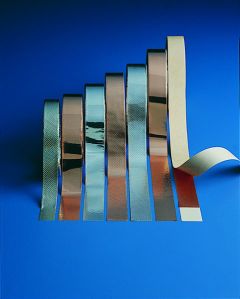 3M™ Embossed Tin-Plated Copper Foil EMI Shielding Tape 1345, 1 3/4 X 18 YDS, 3" PAPER BULK